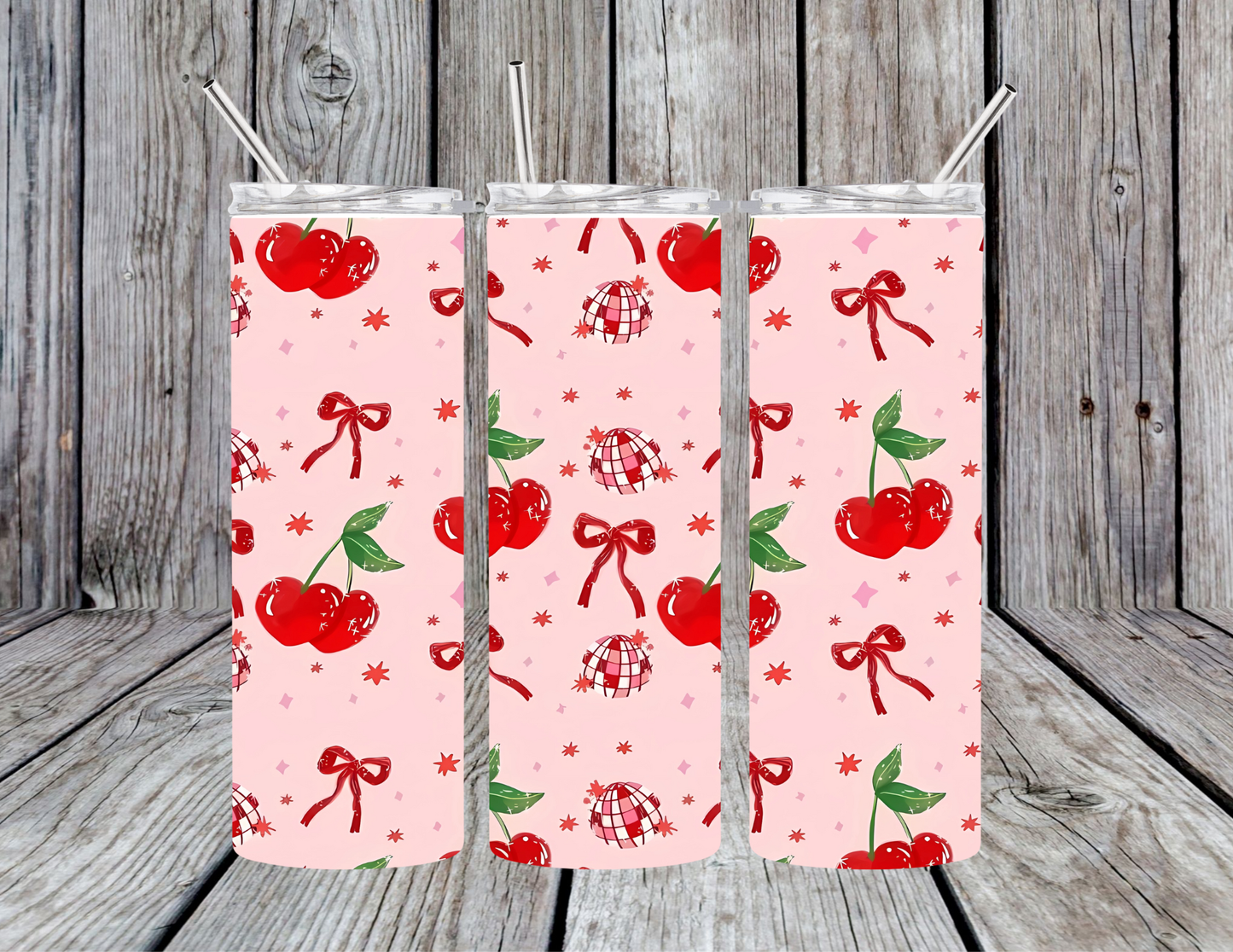 Cherry Bow Vday tumbler