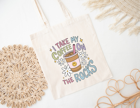 Coffee on the Rocks Tote Bag