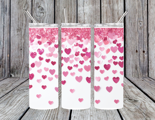 Confetti Hearts tumbler