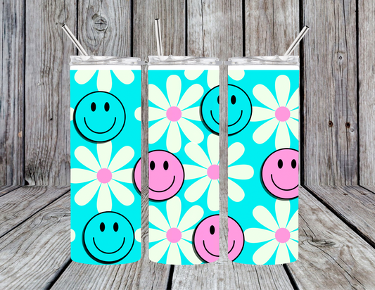 Daisy Smiles (choose color) Tumbler