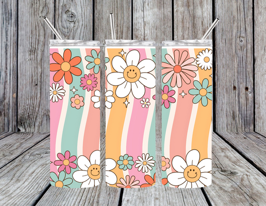 Daisy Wave Retro Tumbler
