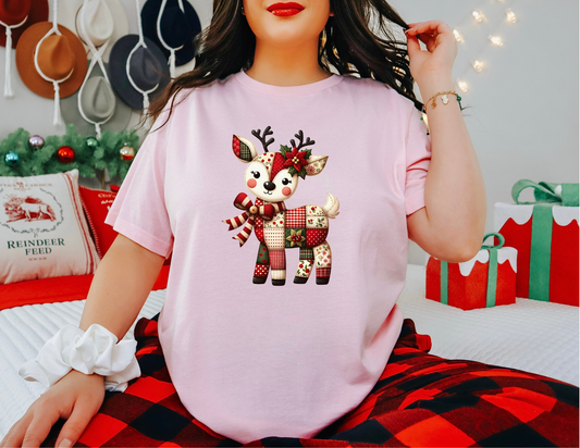 Jolly Deer Patch Tee/Sweatshirt
