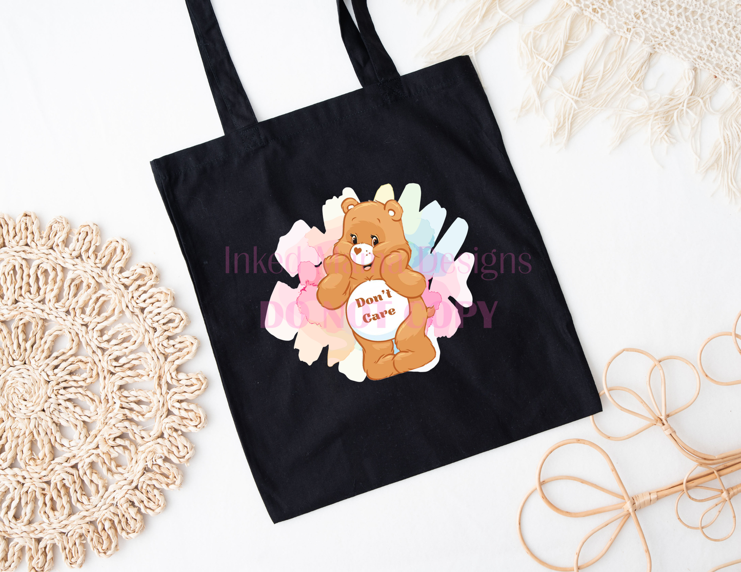 Don't Care Bear Tote Bags