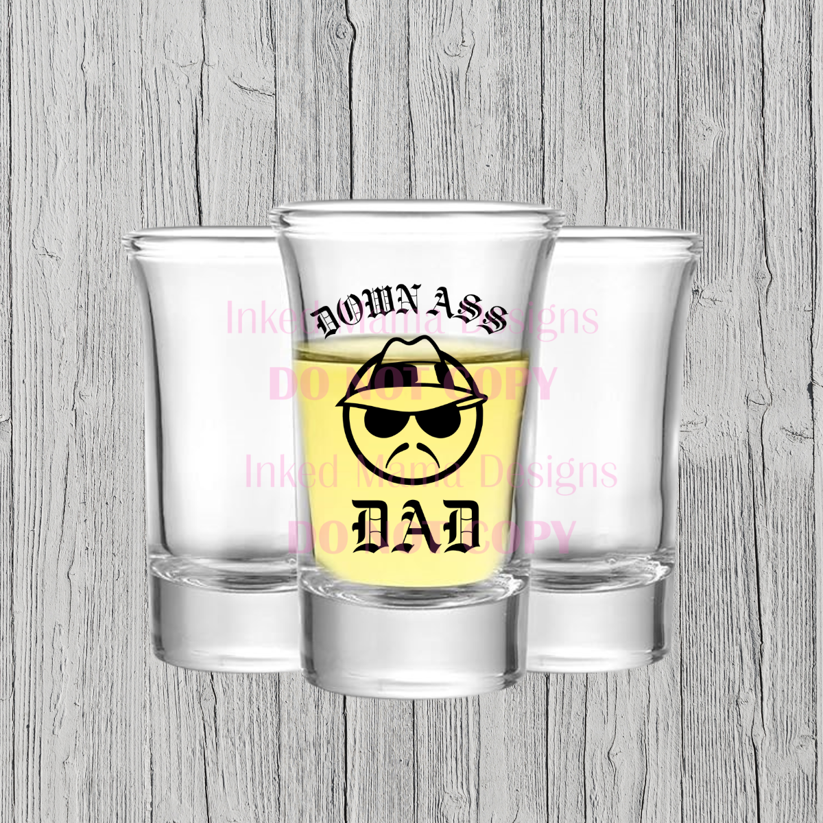 Down Ass Dad/Mom Shot Glass