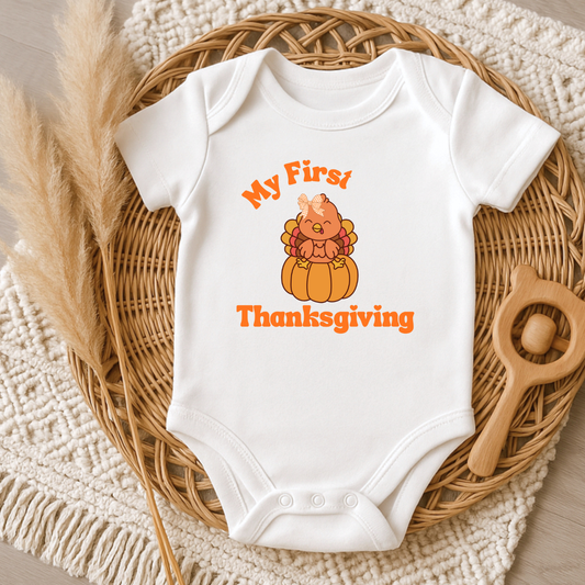 First Thanksgiving (girl) Onesie