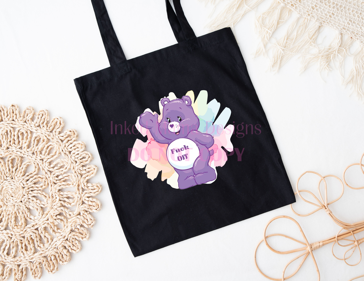 Don't Care Bear Tote Bags