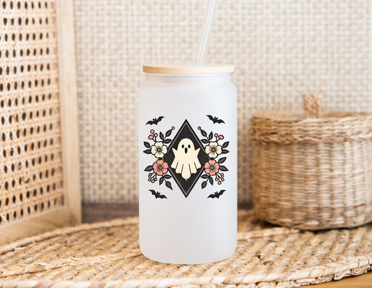 Ghost and Bats Glass Cup
