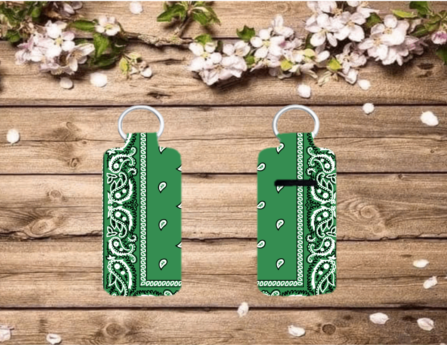 Bandana Chap Stick Keychain (choose color)