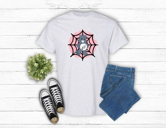 Grey Bear with web (pink) apparel