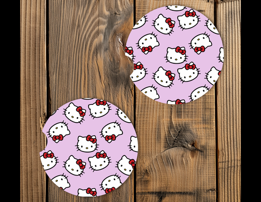 Car Coasters-H Kitty set of 2