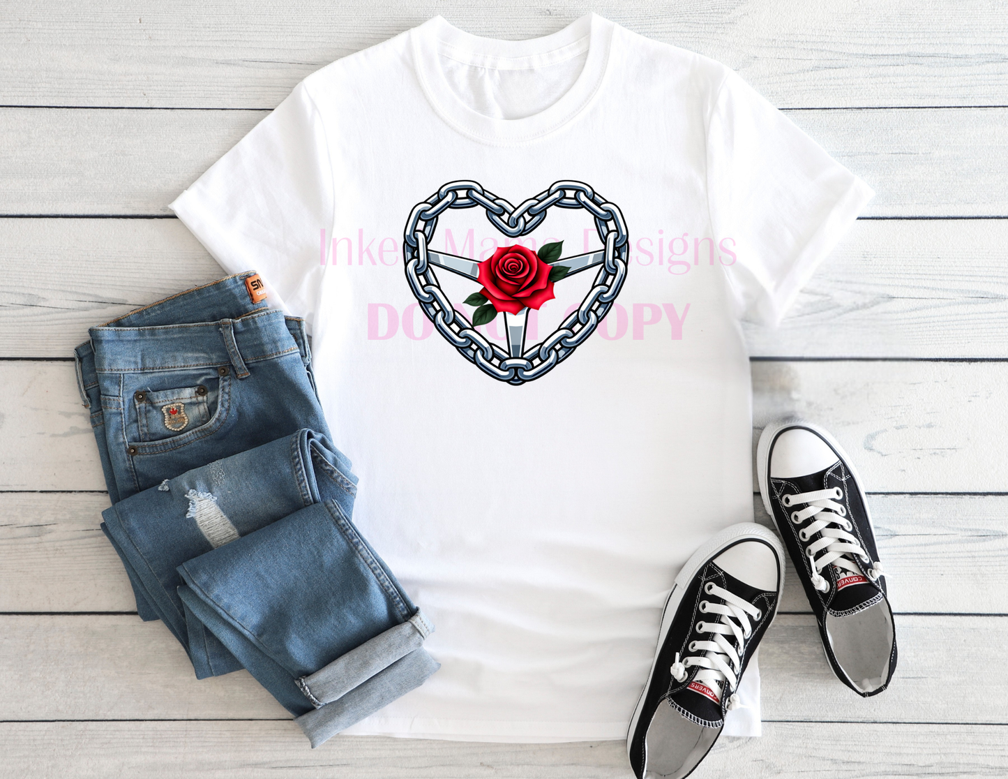 Heart Steering Wheel Tee or Tank