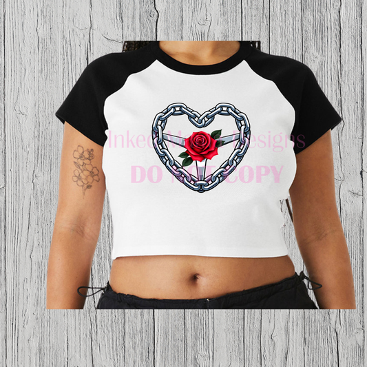 Heart Steering Wheel crop top apparel