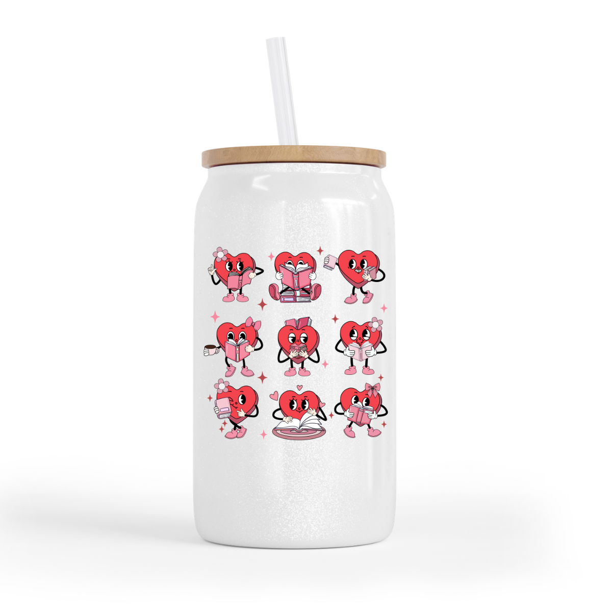 Heartbooks glass can