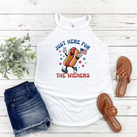 Womens - Here for the Wieners Tee