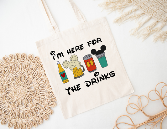 Here for the Drinks Beer Tote Bag