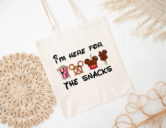 Here for the Snacks Pretzel Tote Bag