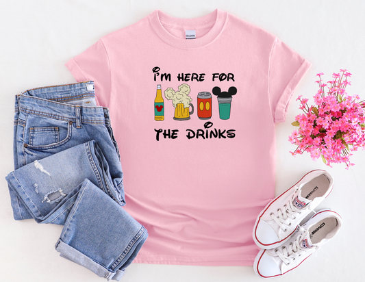 Here for the Drinks Beer Tee