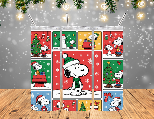 Holiday Snoopy tumbler