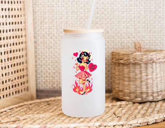 Hot Stuff Glass Cup