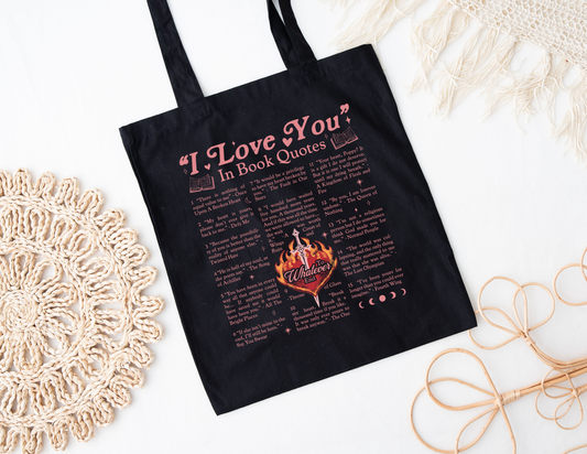 I love you book quotes tote