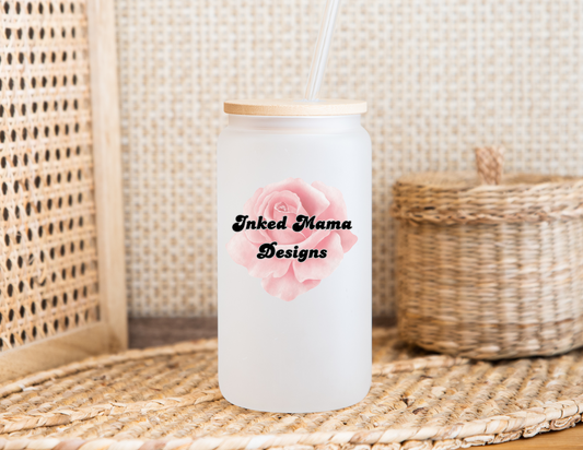 Inked Mama glass cup