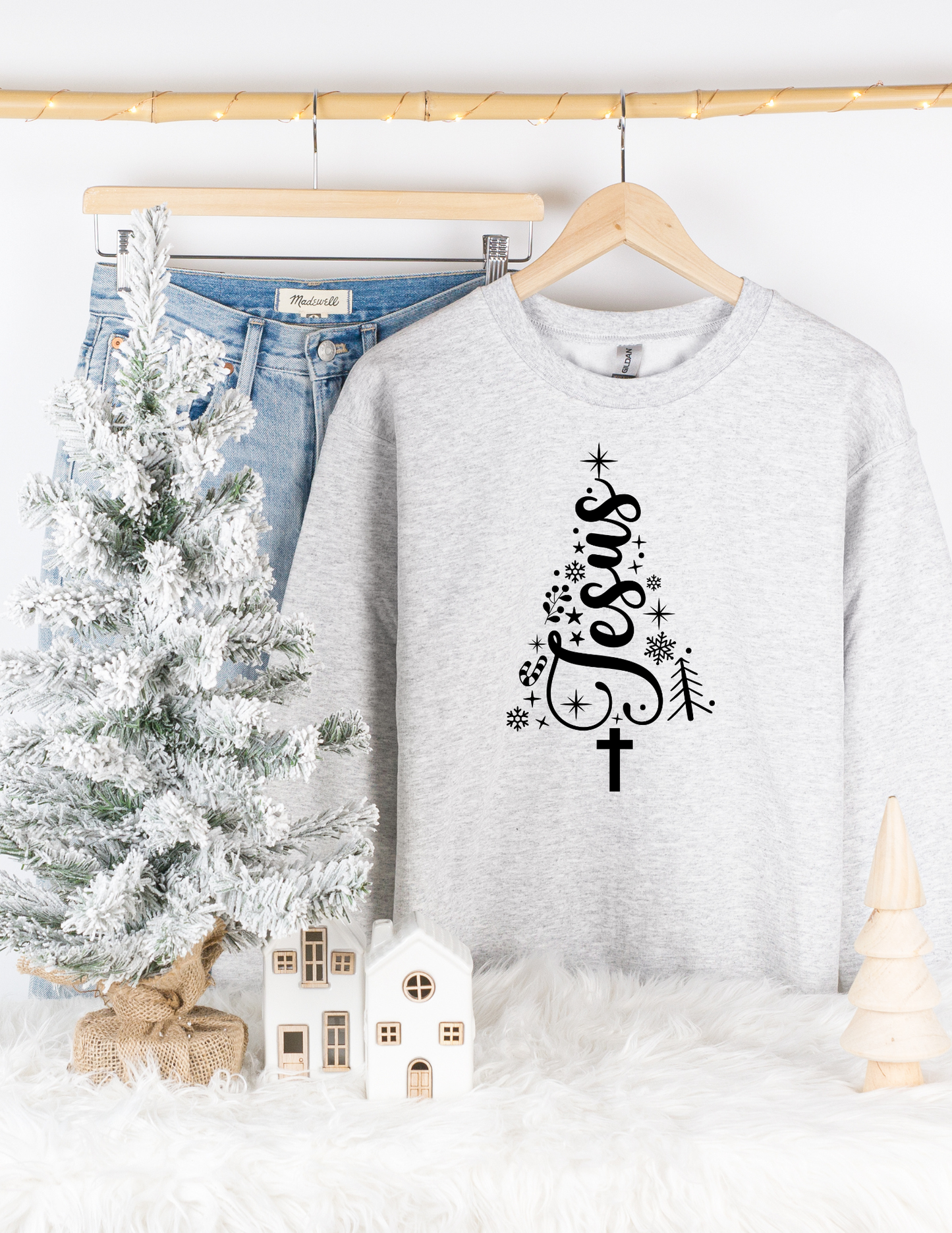 Jesus Tree (black text) Tee/Sweatshirt