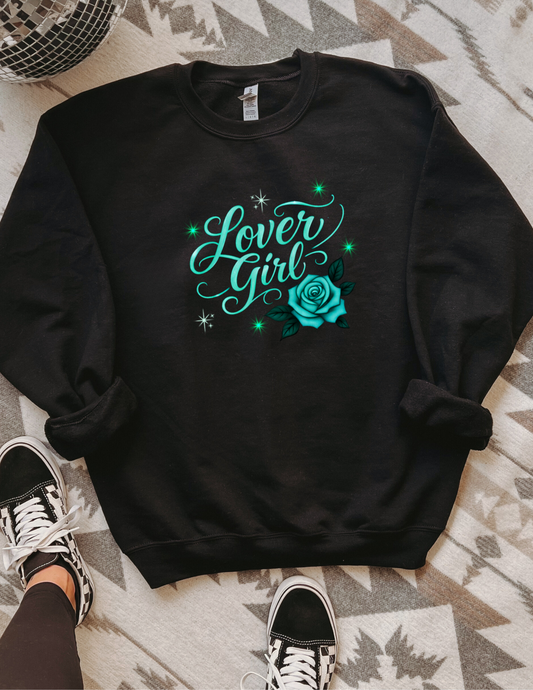 Lover Girl Teal Sweatshirt/Hoodie
