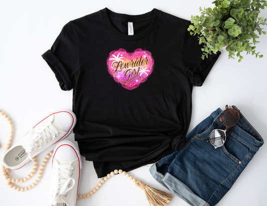 Lowrider Girl pink Tee