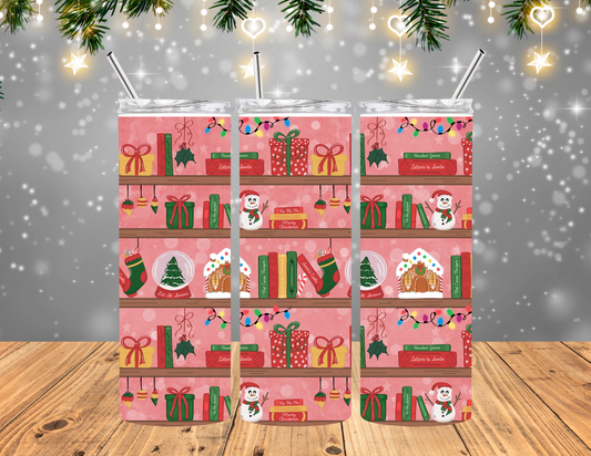 Merry Pink Bookcase tumbler