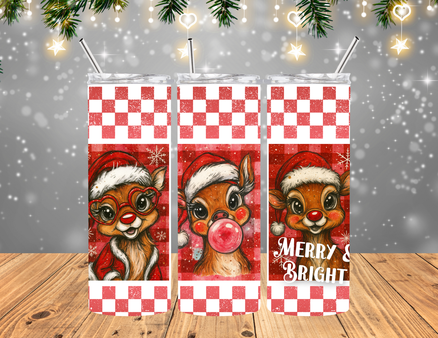 Merry and Bright tumbler