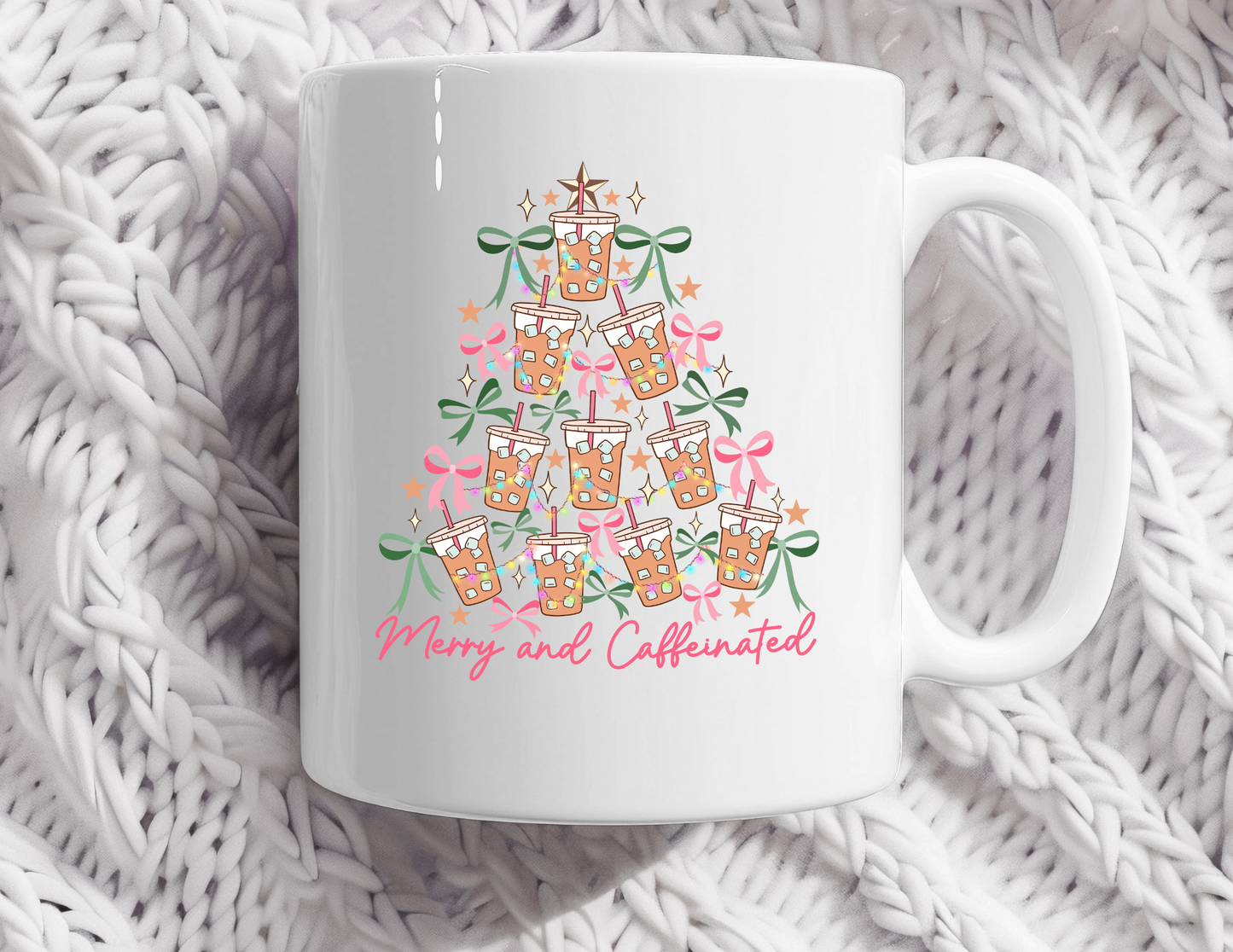 Merry and Caffeinated coffee mug