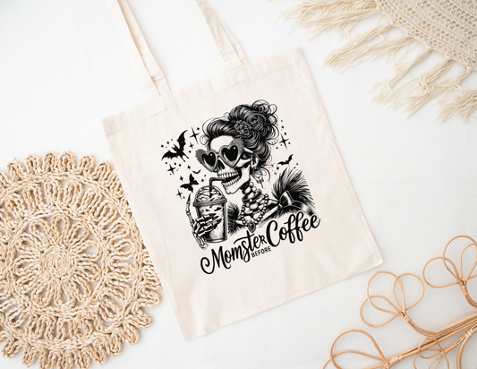 Momster Before Coffee Tote Bag