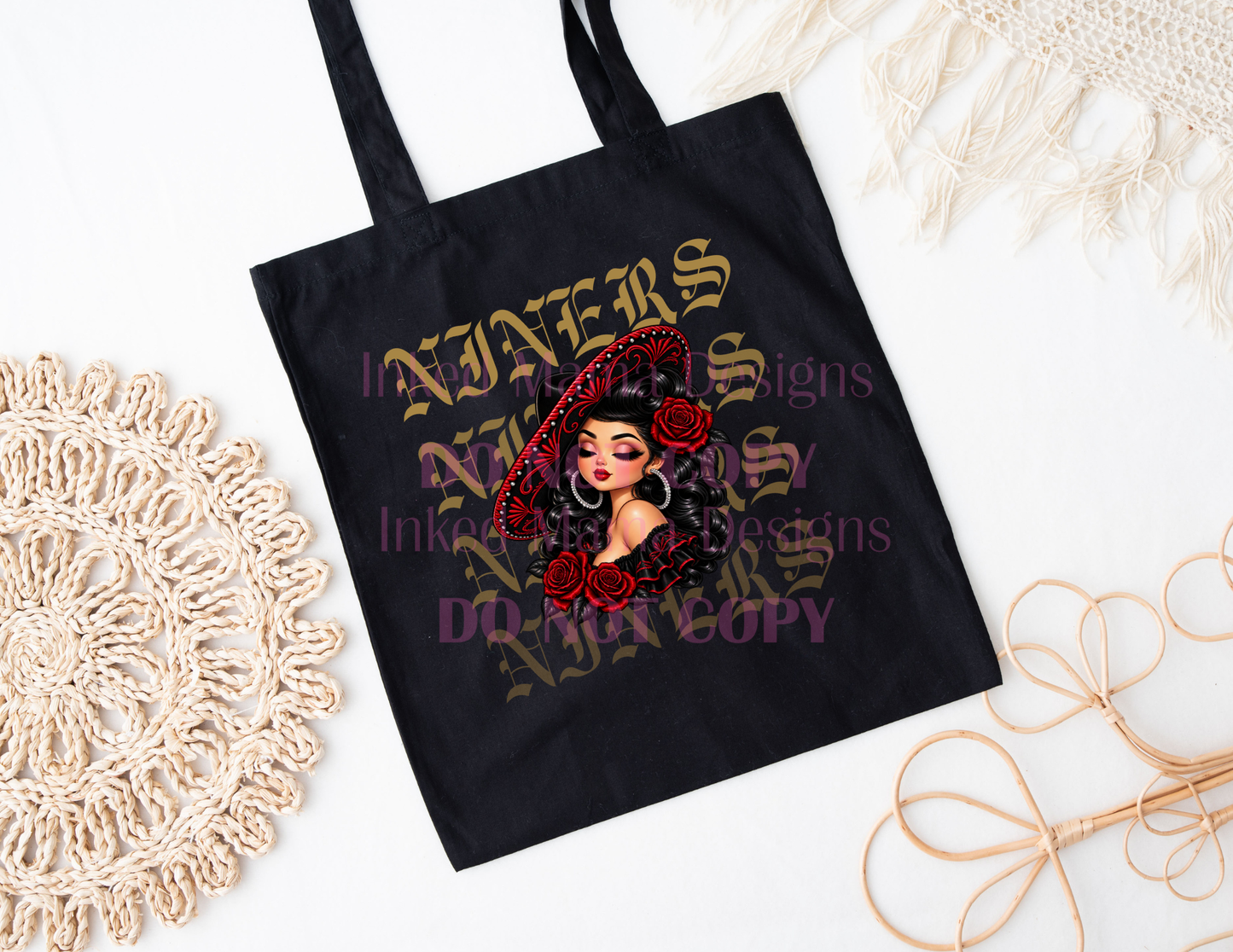 Sombrero Girl Tote Bags