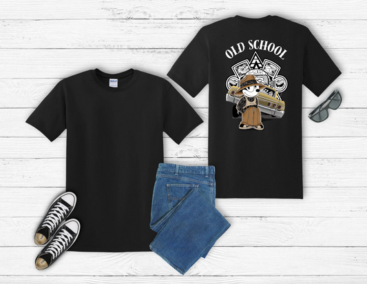 Old School Felix (wht text) Tee