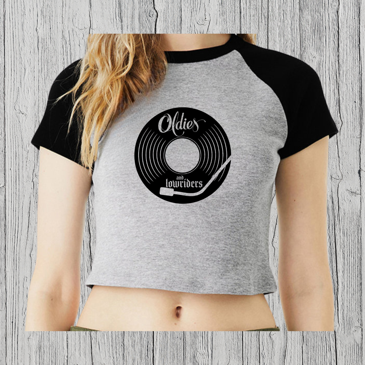 Oldies Record crop top apparel
