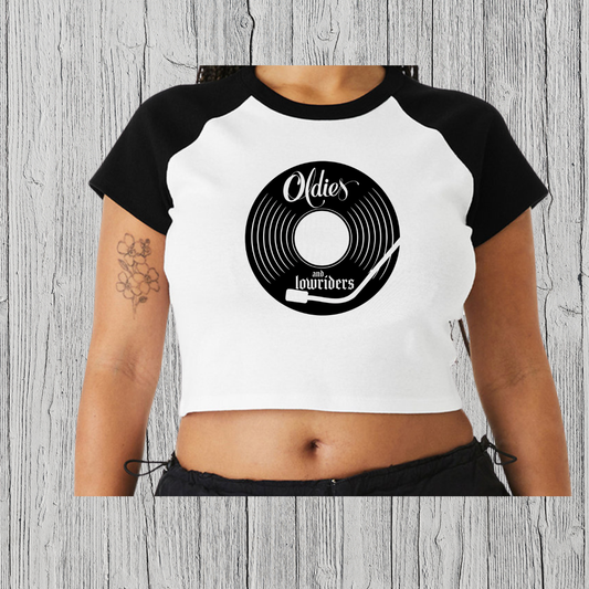 Oldies Record crop top apparel