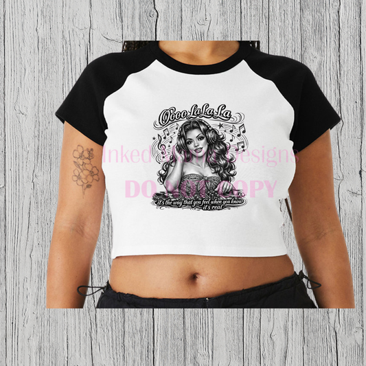 Oooo Lalala crop top apparel