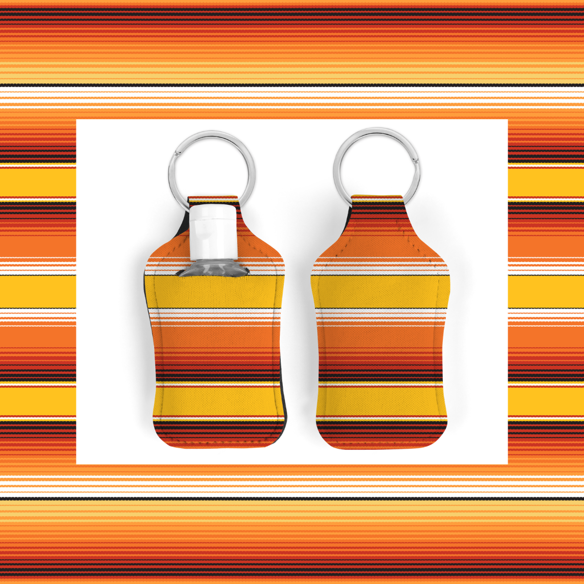 Sarape Hand Sanitizer/Lotion Keychain (choose color)