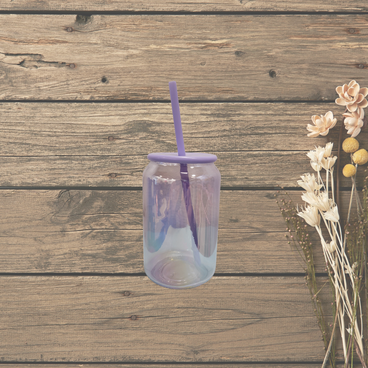 16 oz Glass Iridescent color