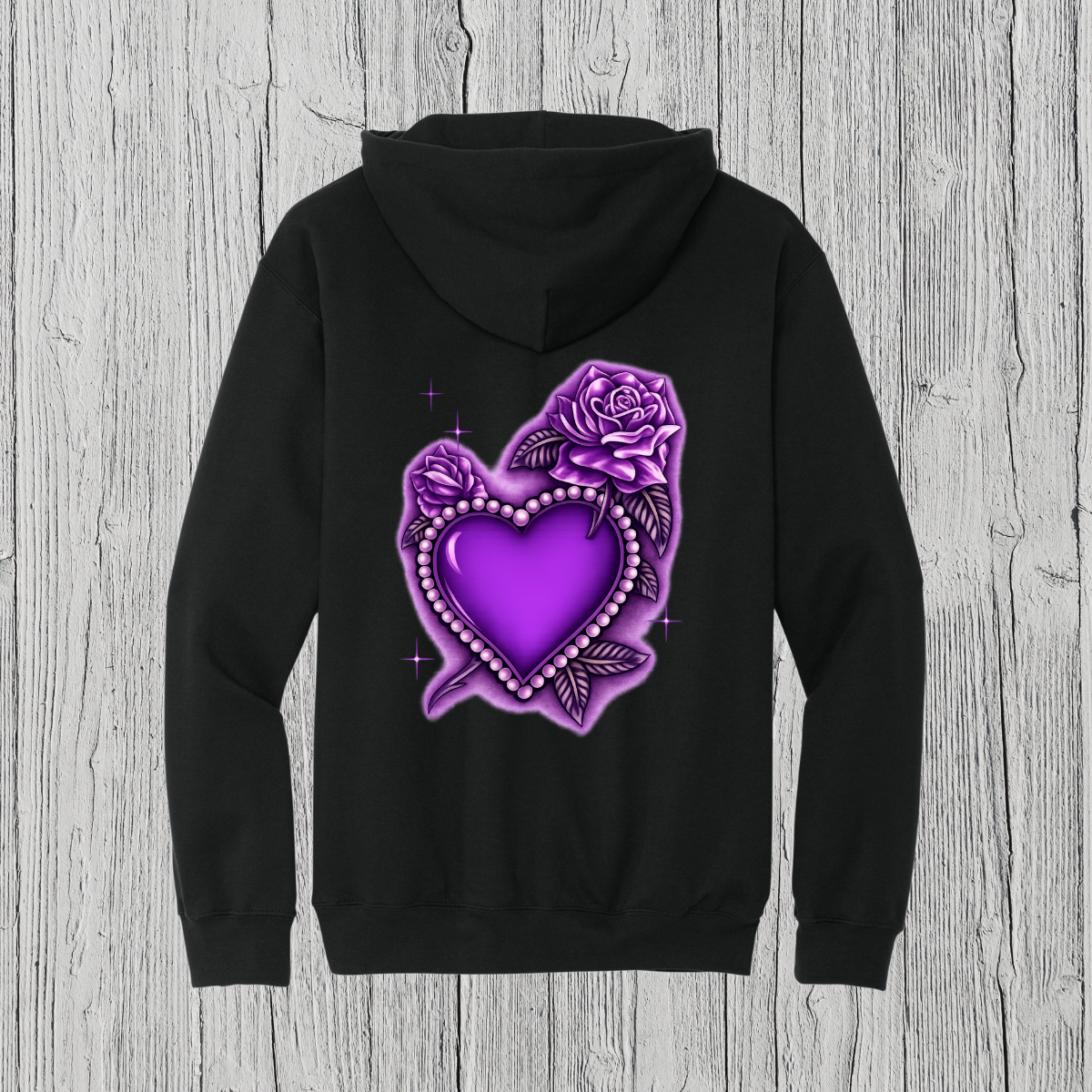Pearl Heart Purple Hoodie