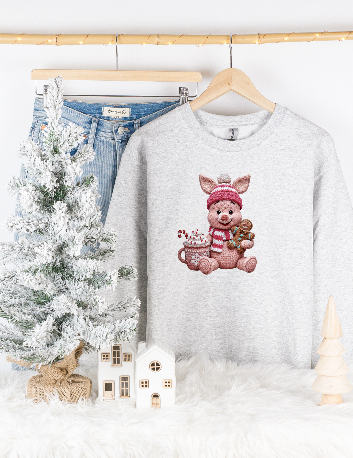 Piglet Faux Knit Tee/Sweatshirt