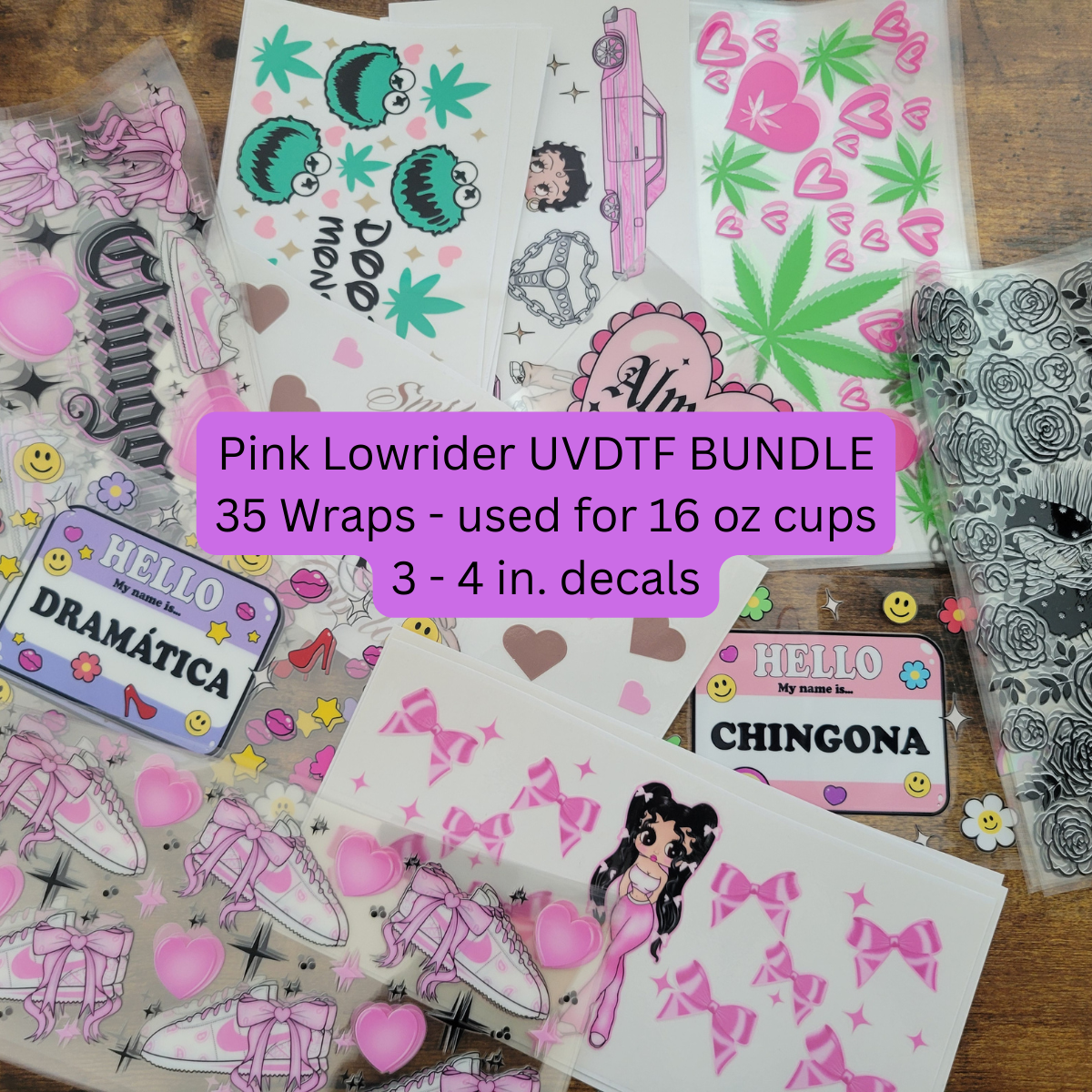 UV DTF Pink Lowrider Bundle