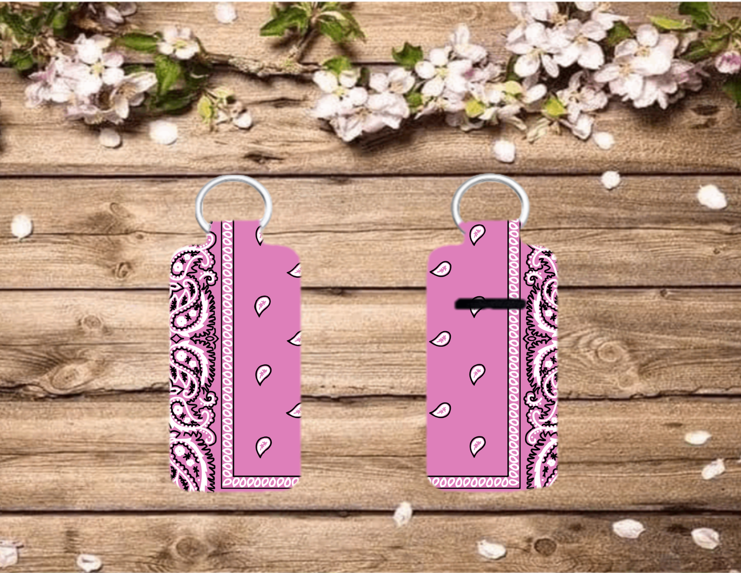 Bandana Chap Stick Keychain (choose color)