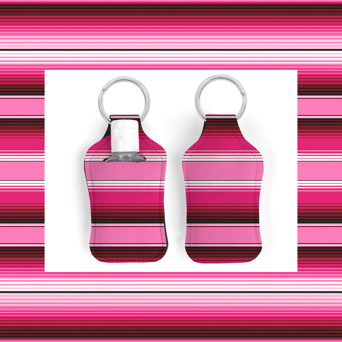 Sarape Hand Sanitizer/Lotion Keychain (choose color)