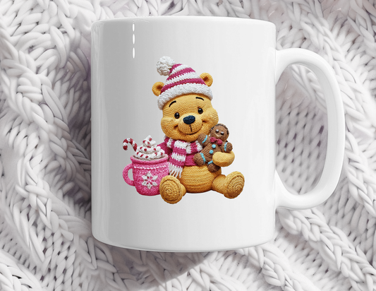 Pooh Faux Knit coffee mug