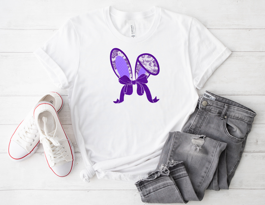 Lace Bunny Ears-Purple (Adult/Kid) Tee