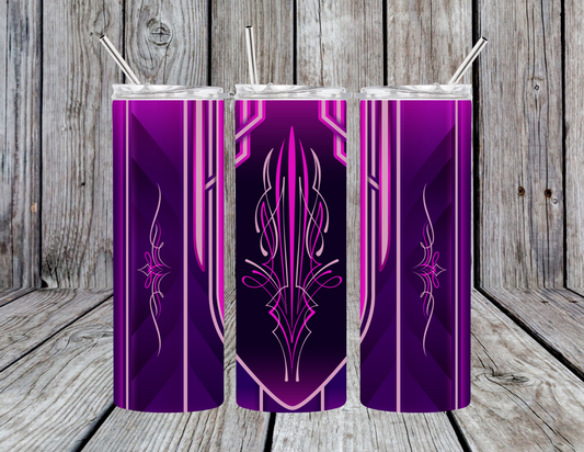 Pinstripe PURPLE tumbler