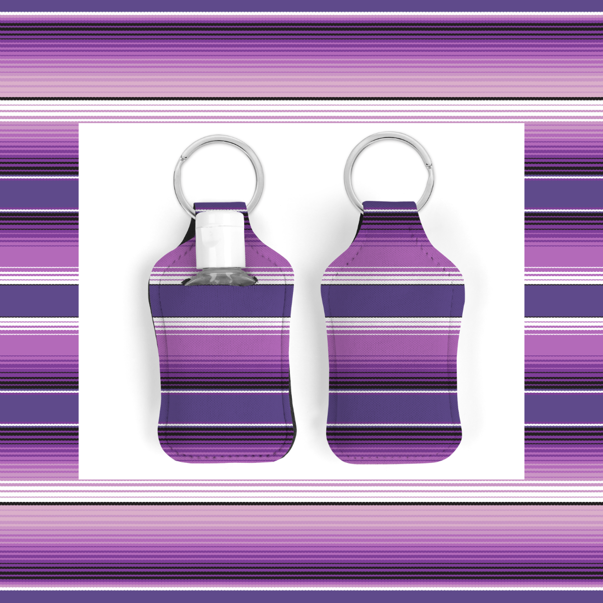Sarape Hand Sanitizer/Lotion Keychain (choose color)