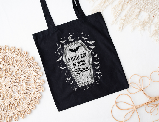 Ray of Pitch Black Tote Bag