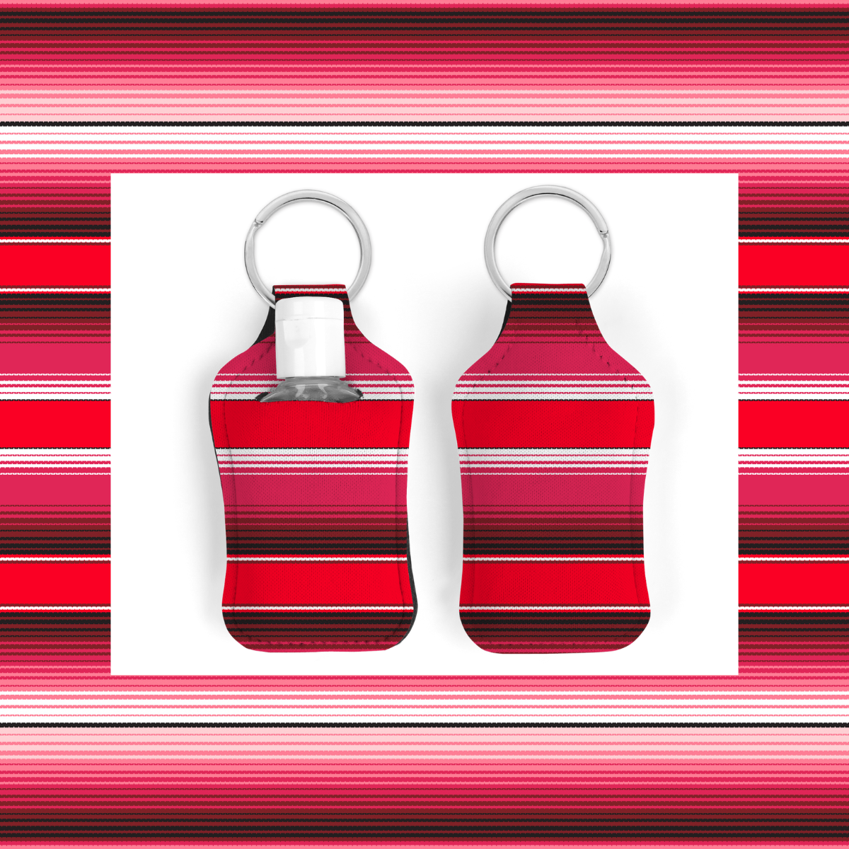 Sarape Hand Sanitizer/Lotion Keychain (choose color)